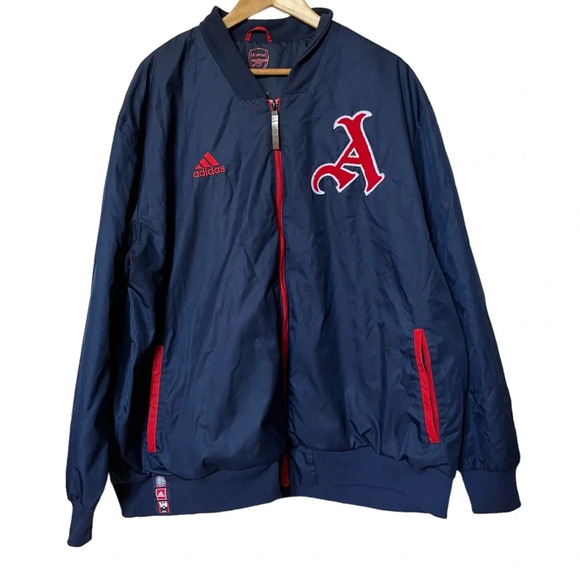 Adidas Embroidered Patched Zip Up Long Sleeve Jacket With Zipper Pockets ZZ - Picture 1 of 7